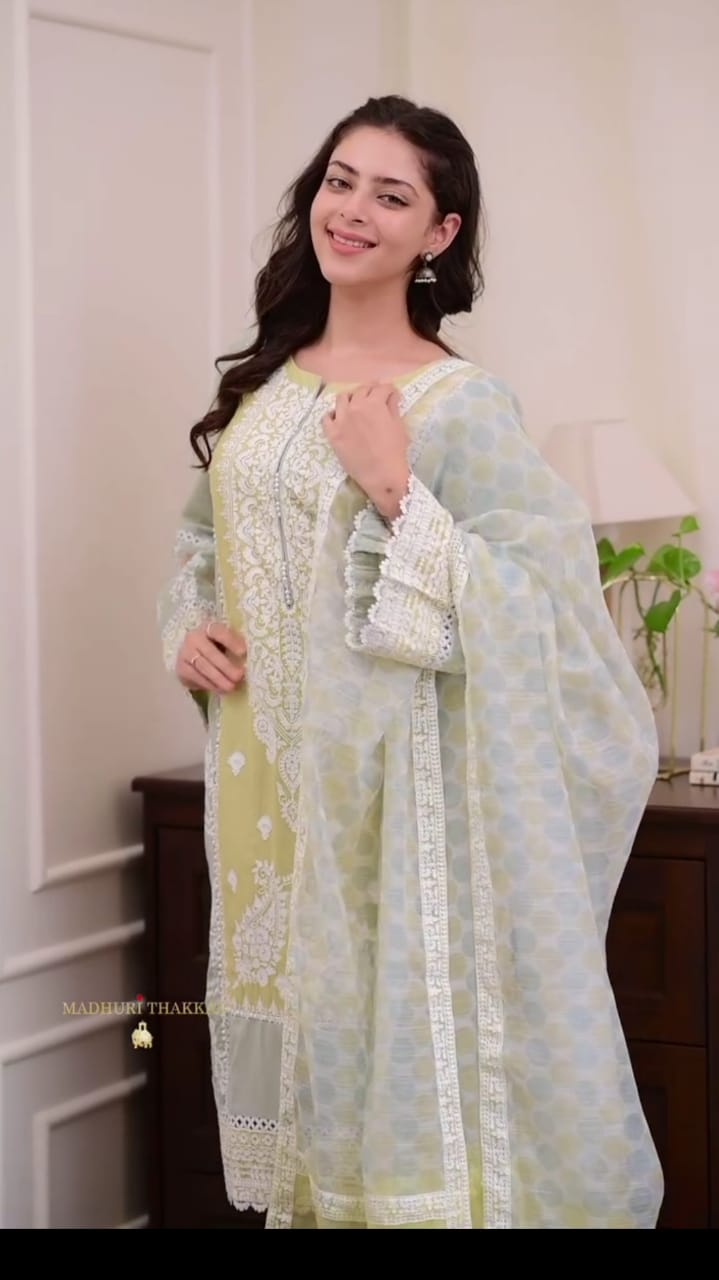 Embroidered 3 pc suit
