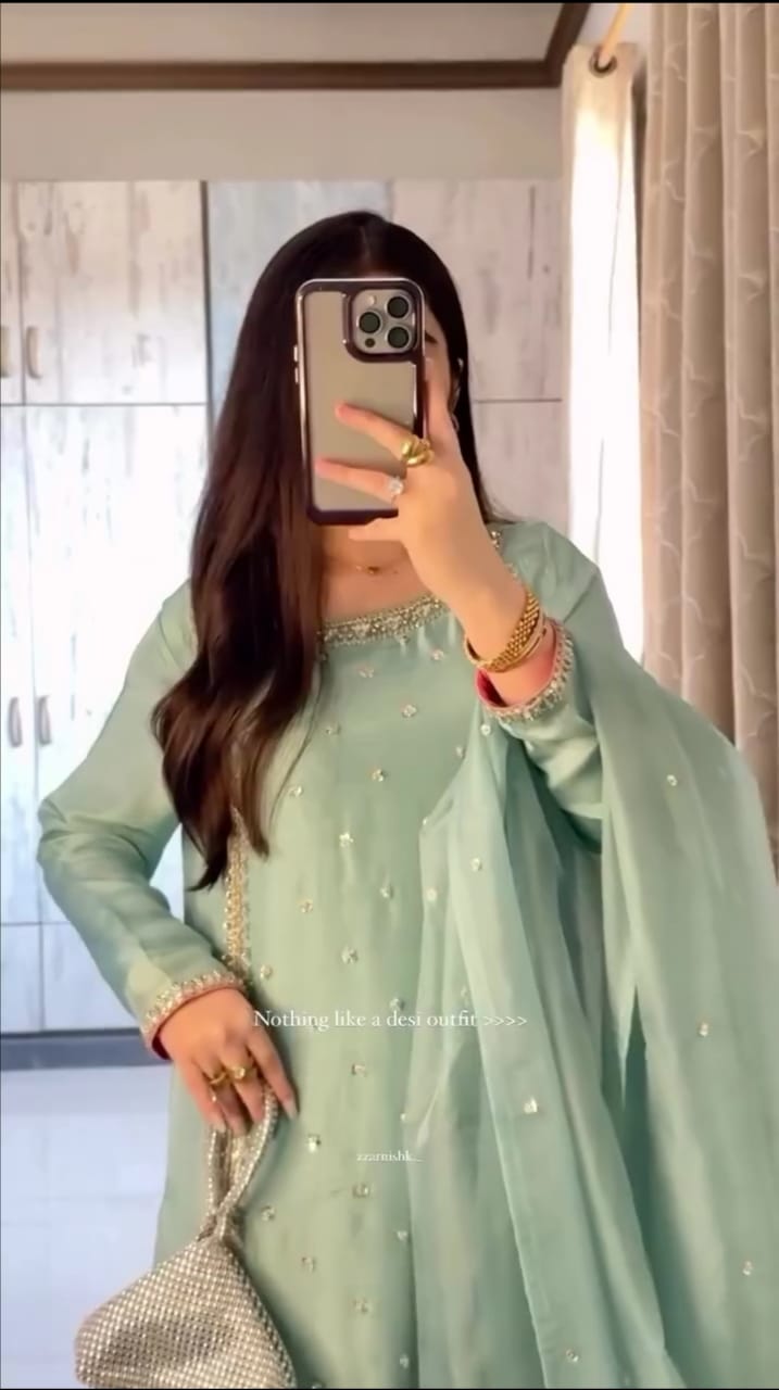 Heavy Embroidered 3pc suit