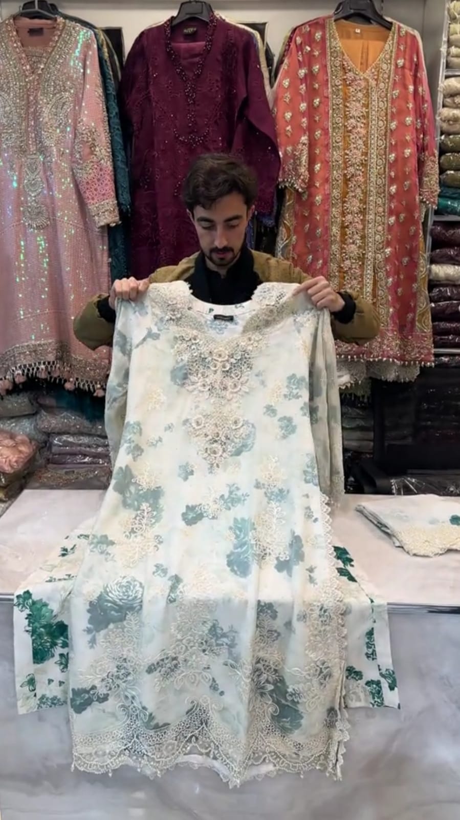 Classic Charm Beautiful  Embroidered Suit Set