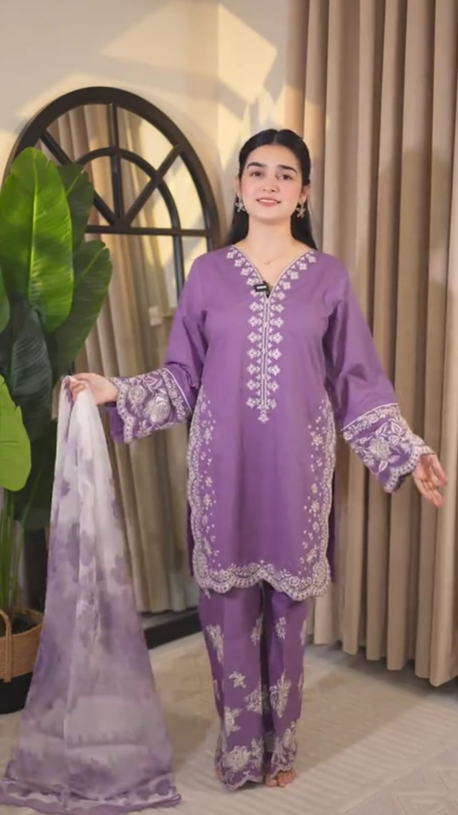Classic Charm Embroidered Suit Set
