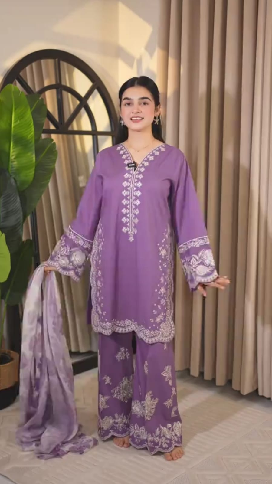 Classic Charm Embroidered Suit Set