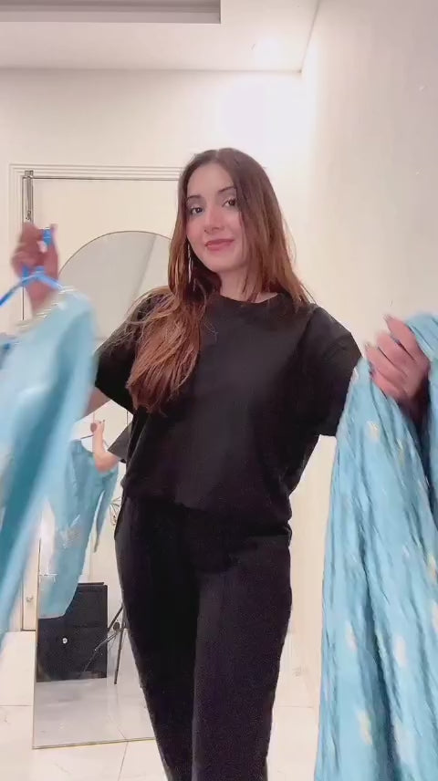 Elegant 3-Piece Dress with Hand Embellishment