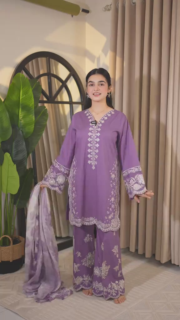 Classic Charm Embroidered Suit Set